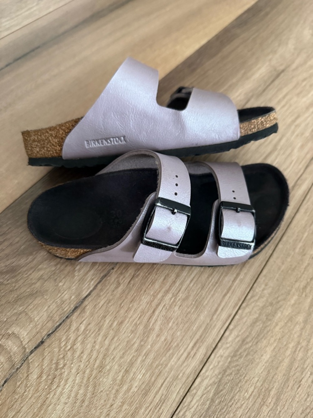 Birkenstock Arizona Two-Strap Sandals in Pale Lavender